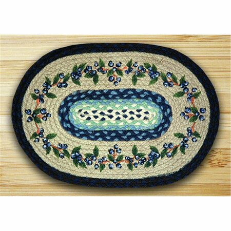 CAPITOL EARTH RUGS Oval Shaped Placemat- Blueberry Vine 48-312BV